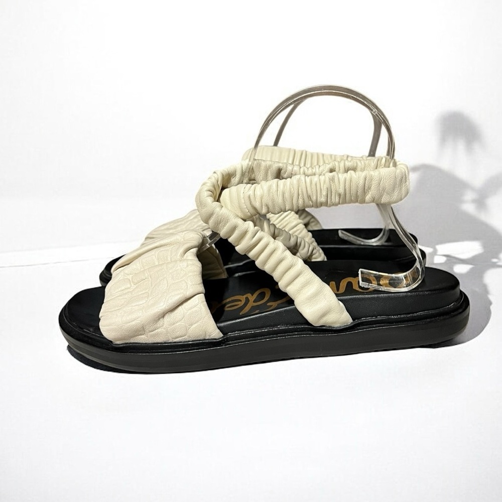 🌻NEW NWOT Sam Edelman Cream Leather Velma Sandals | Size 7